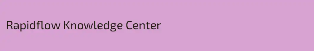 Rapidflow Knowledge Center